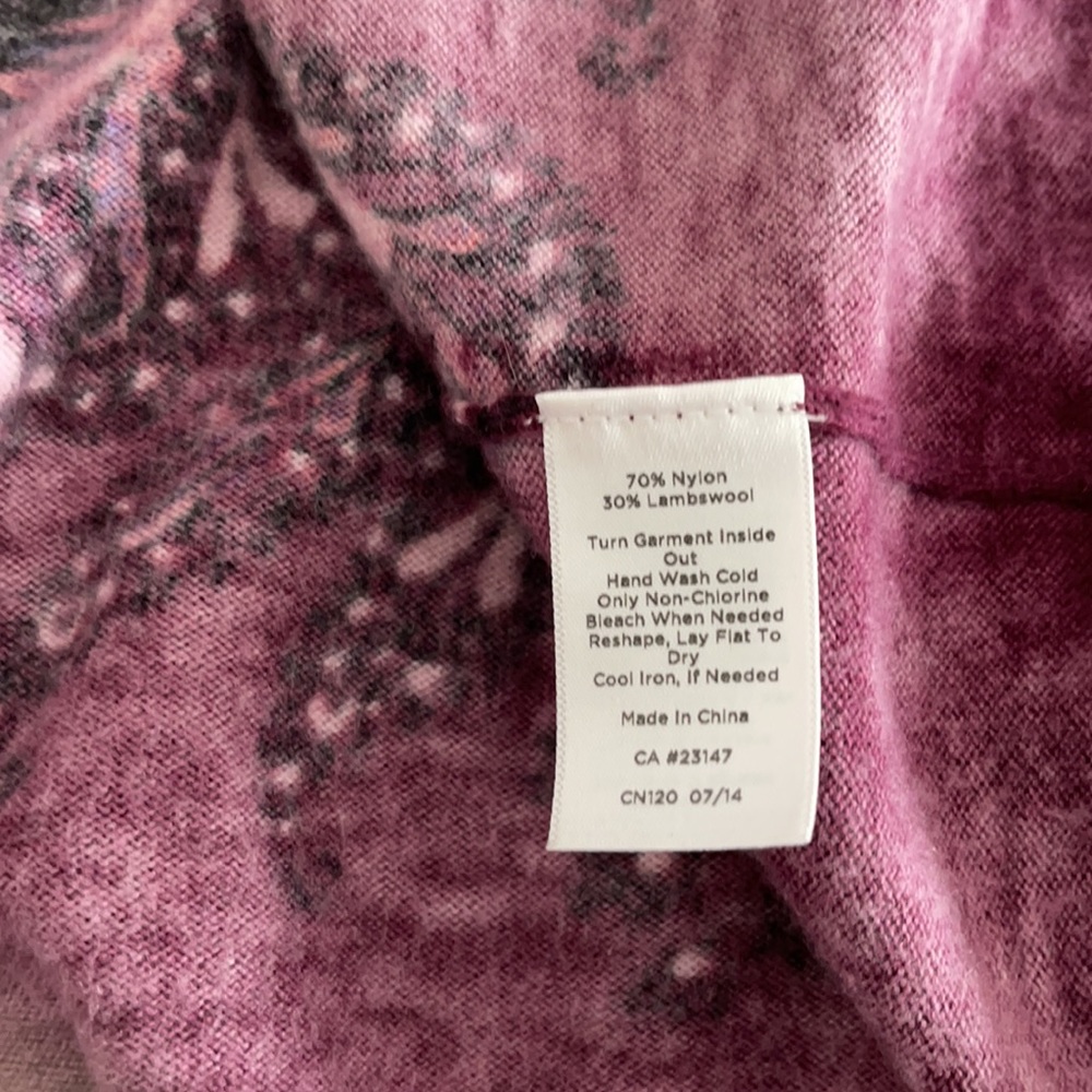 Talbots Lambswool Nylon Pattern Open Cardigan - image 5